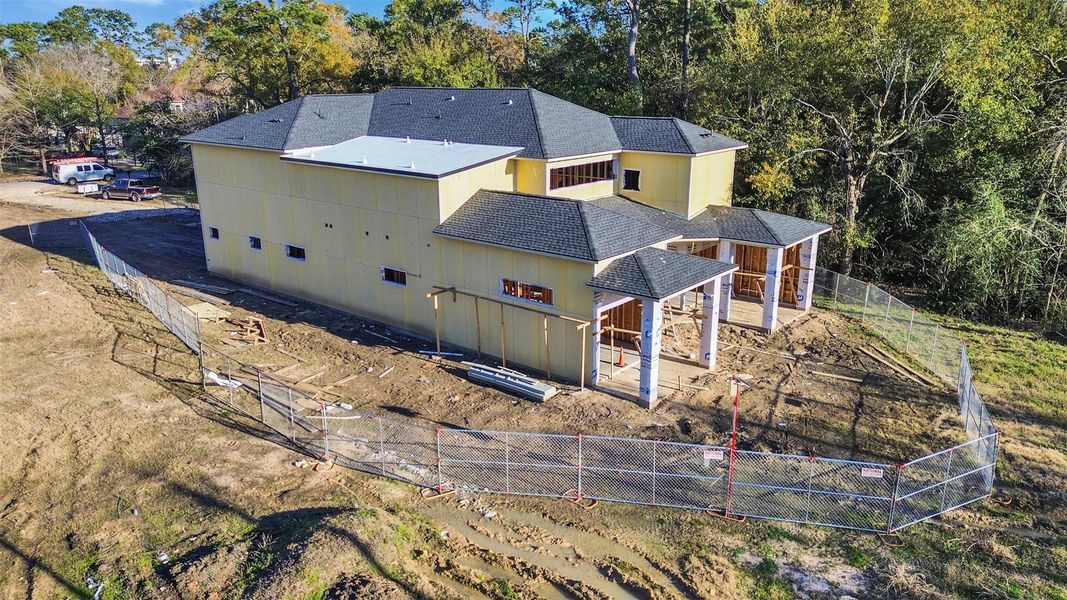 Exterior details and patio area of a home in , Houston (Image 3).
