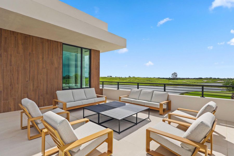 Exterior details and patio area of a home in , Palm Beach Gardens (Image 37).