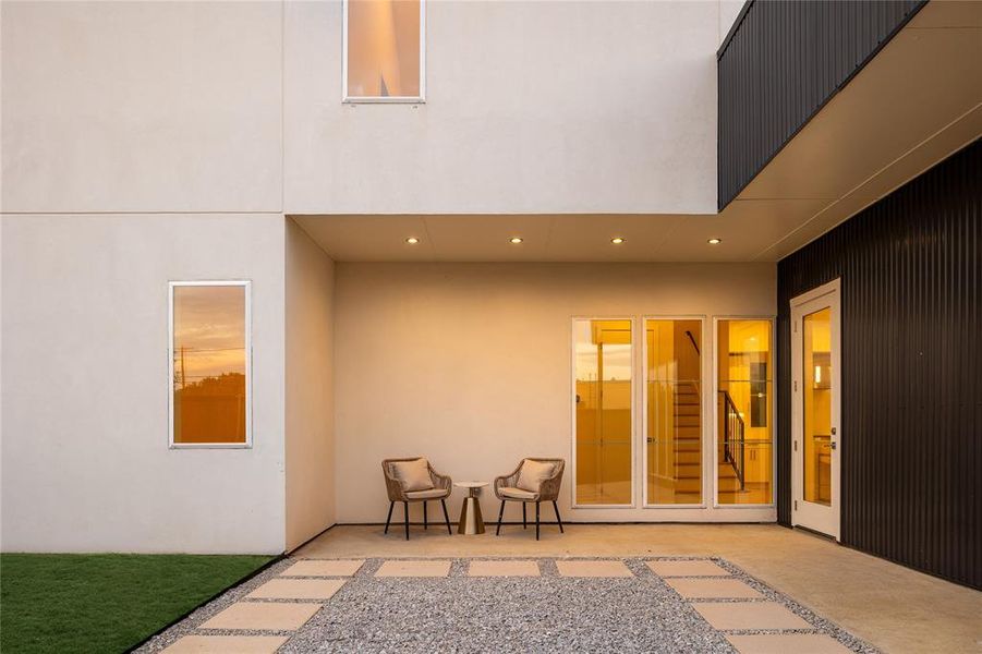 Exterior details and patio area of a home in , Dallas (Image 3). Exterior details and patio area of a home in , Dallas (Image 3).