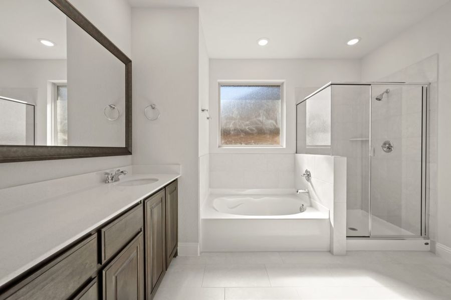 Representative exterior photo of a completed home built from the Radcliffe by Impression Homes in Timberbrook, Justin, TX (Image 15).