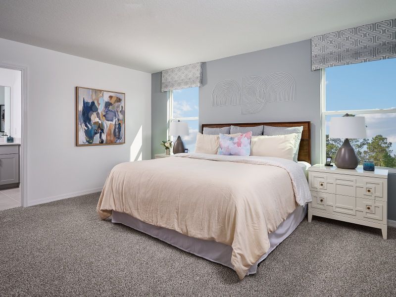 Primary bedroom in Oakville floorplan