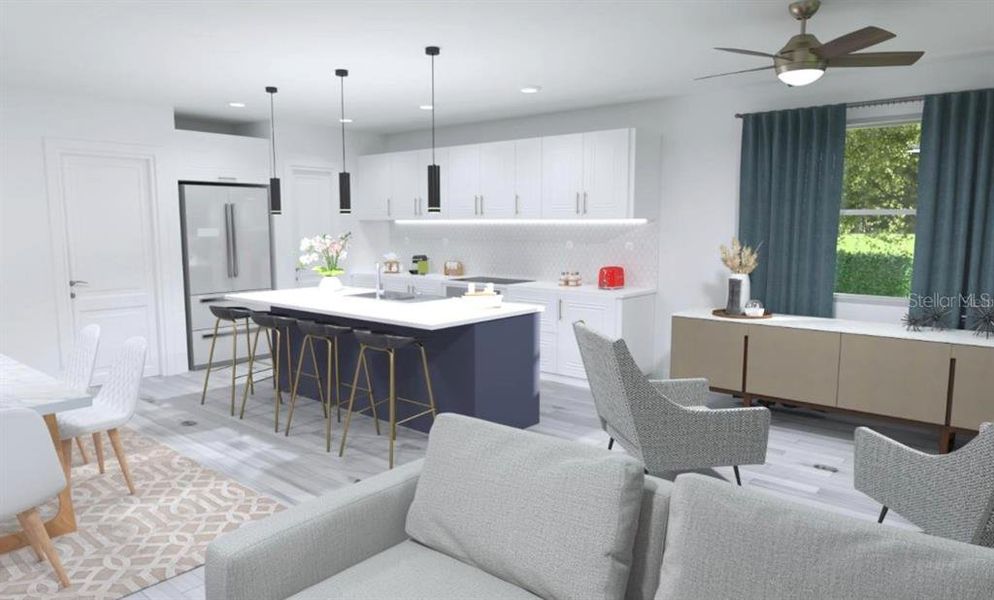 Furnished interior view inside a new home in , Placida (Image 3). Furnished interior view inside a new home in , Placida (Image 3).