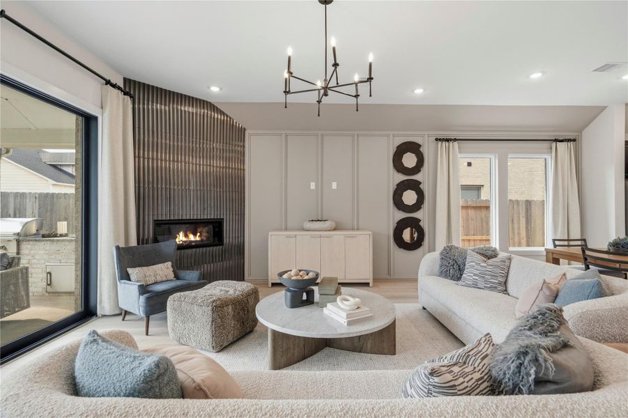 Glass sliding doors bringing luxury to the living area Glass sliding doors bringing luxury to the living area