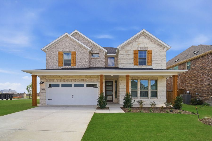 Front exterior of a new home in Westridge, McKinney, TX, highlighting curb appeal (Image 26).