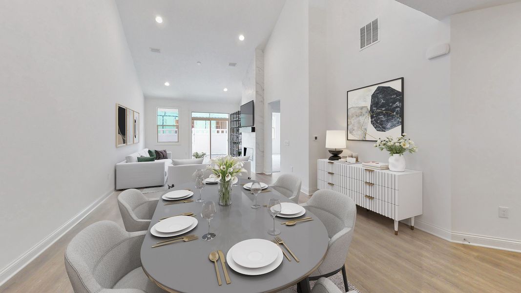 Furnished interior view inside a new home in The Courtyards at Oak Grove, Durham (Image 10).