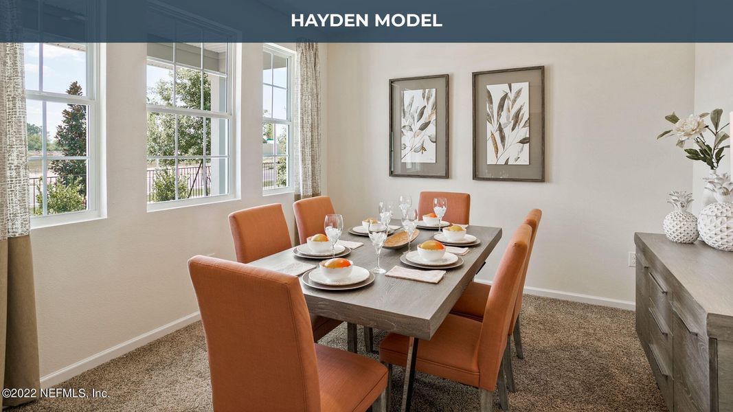 Furnished interior view inside a new home in Cross Creek Express, Green Cove Springs (Image 4).