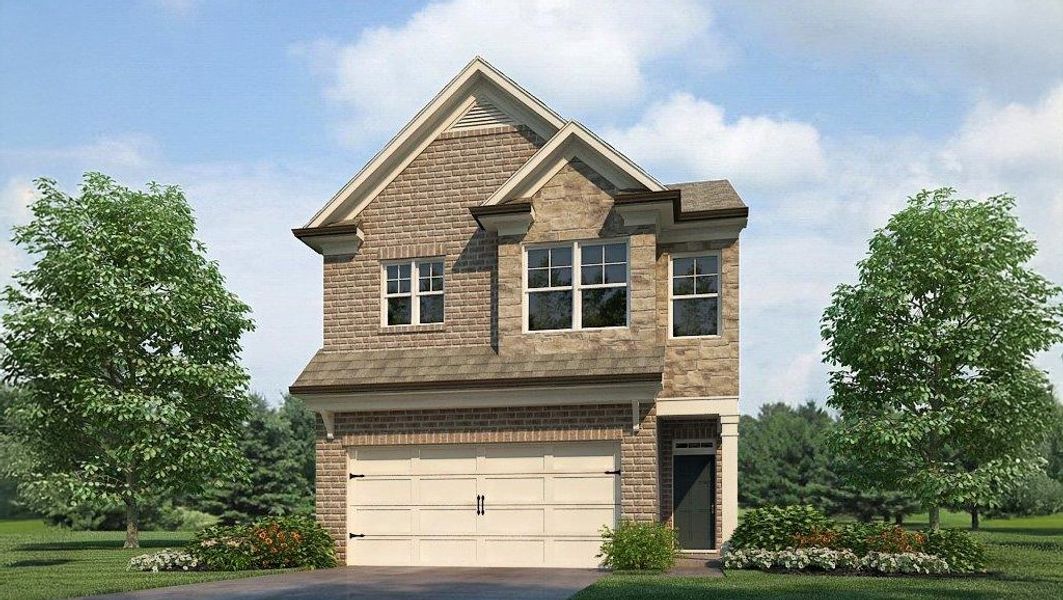 Representative exterior photo of a completed home built from the Sudbury by D.R. Horton in Pointe Park, Union City, GA (Image 2). Representative exterior photo of a completed home built from the Sudbury by D.R. Horton in Pointe Park, Union City, GA (Image 2).