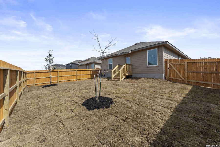 Exterior details and patio area of a home in Preserve at Medina, Von Ormy (Image 2).