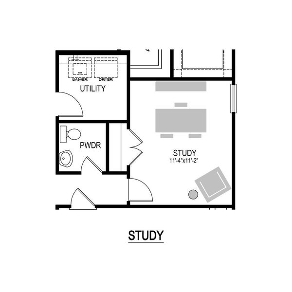 2D floor plan layout of this home in Prairie Winds, Hutto, TX (Image 6).