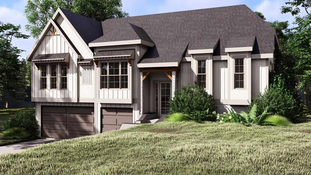 Representative exterior photo of a completed home built from the The Bayfield by Greentech Homes LLC in Hamilton on Hunter West, Ooltewah, TN (Image 2).