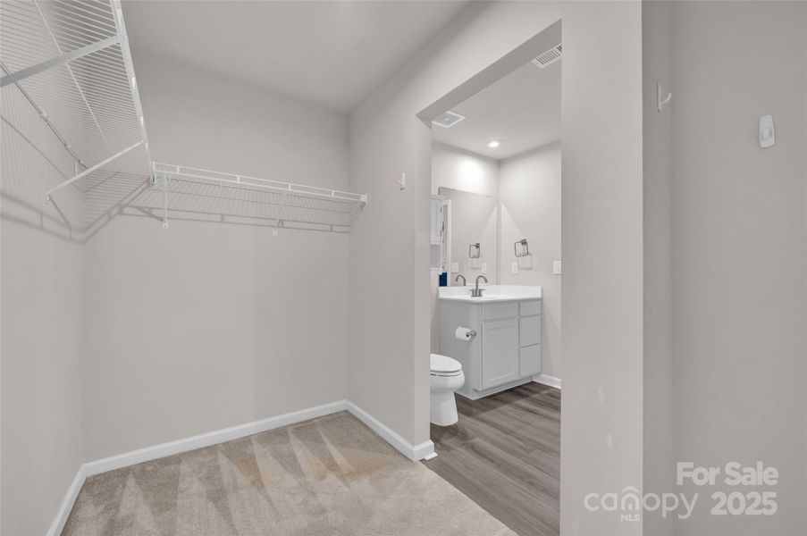 Primary walk-in closet