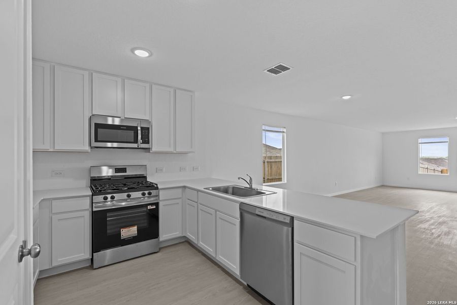 Furnished interior view inside a new home in Hightop Ridge, Converse (Image 12). Furnished interior view inside a new home in Hightop Ridge, Converse (Image 12).