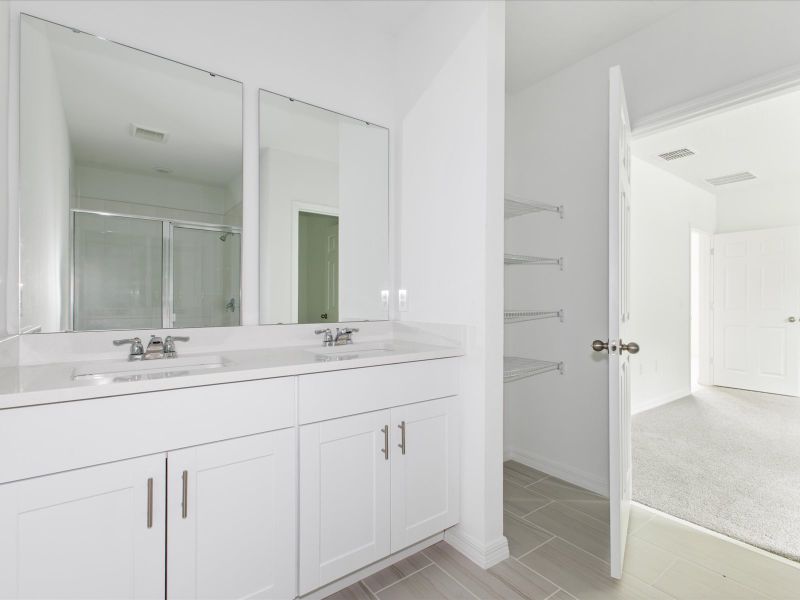 Primary bathroom in the Daphne floorplan at 2386 White Tail Street