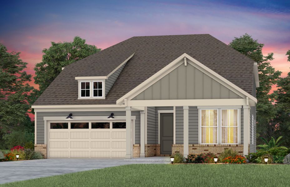Front exterior of a new home in Kinsdale, Lancaster, SC, highlighting curb appeal (Image 38).