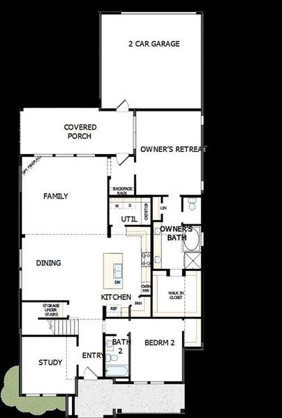 2D floor plan layout of this home in Karis - Village Series, Crowley, TX (Image 4). 2D floor plan layout of this home in Karis - Village Series, Crowley, TX (Image 4).