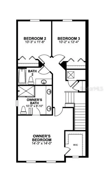 2D floor plan layout of this home in Emerson Pointe, Apopka, FL (Image 4).