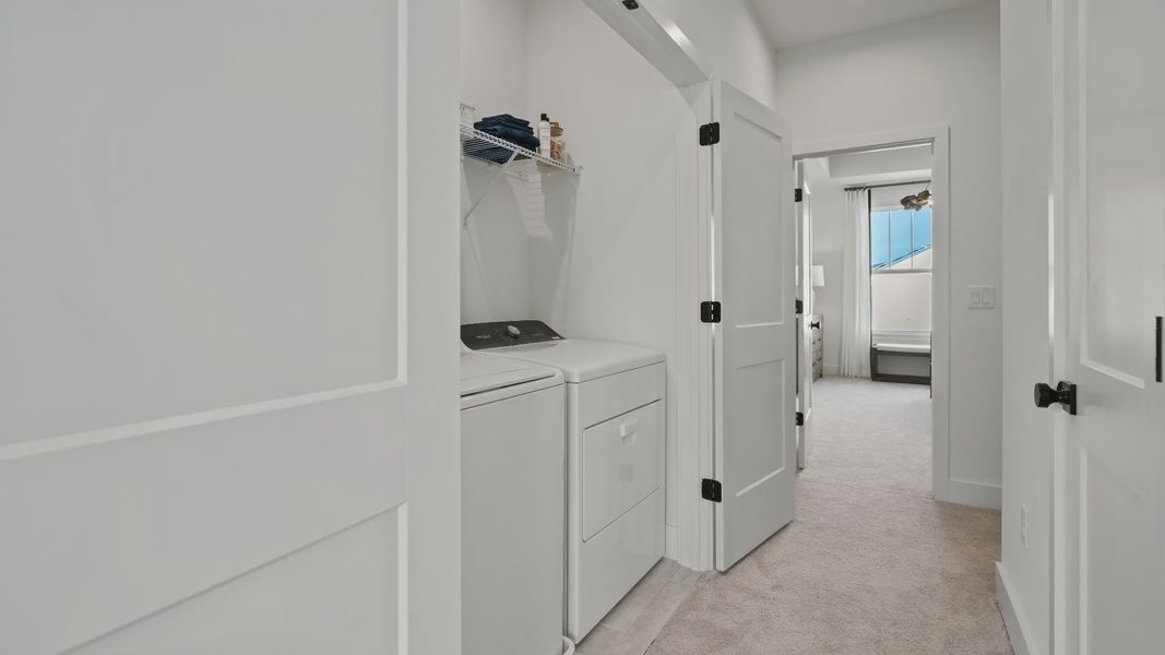 Representative furnished interior of a home built from the Lantana End Unit by DRB Homes in Parkview at Hamlin, Winter Garden (Image 40).