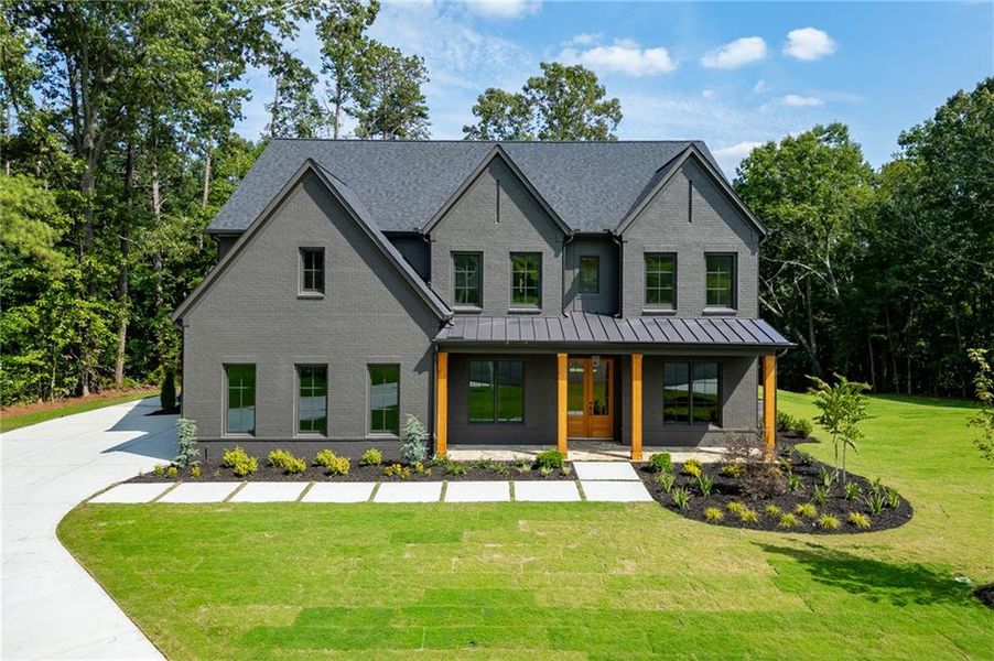 Front exterior of a new home in , Buford, GA, highlighting curb appeal (Image 36).
