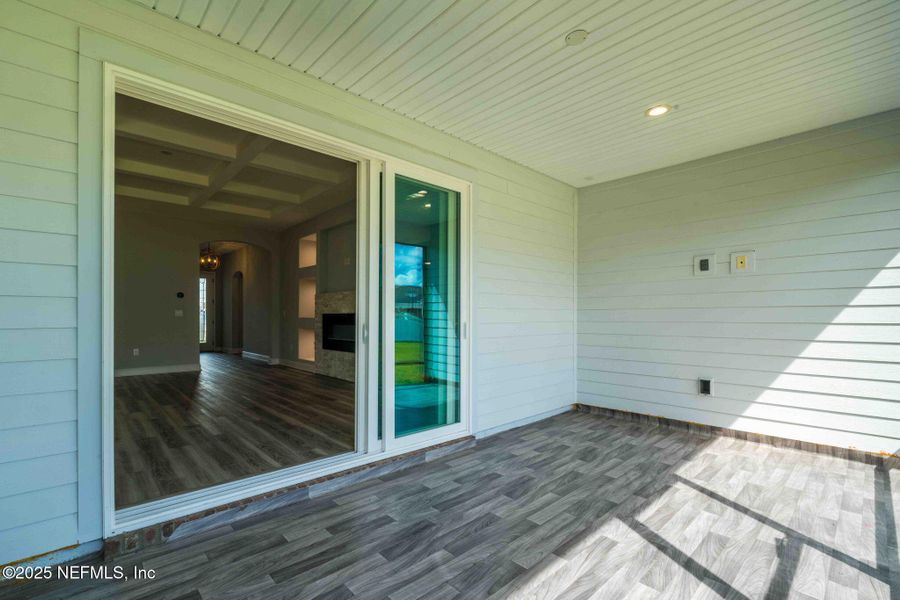 Exterior details and patio area of a home in Courtney Oaks in SilverLeaf, St. Augustine (Image 18). Exterior details and patio area of a home in Courtney Oaks in SilverLeaf, St. Augustine (Image 18).