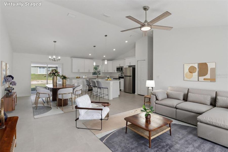 Furnished interior view inside a new home in , Ocklawaha (Image 7).