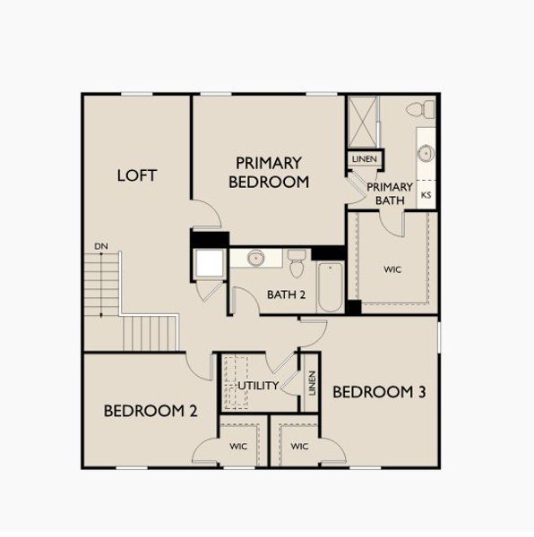 2D floor plan layout of this home in Green Hill, Louisburg, NC (Image 4).