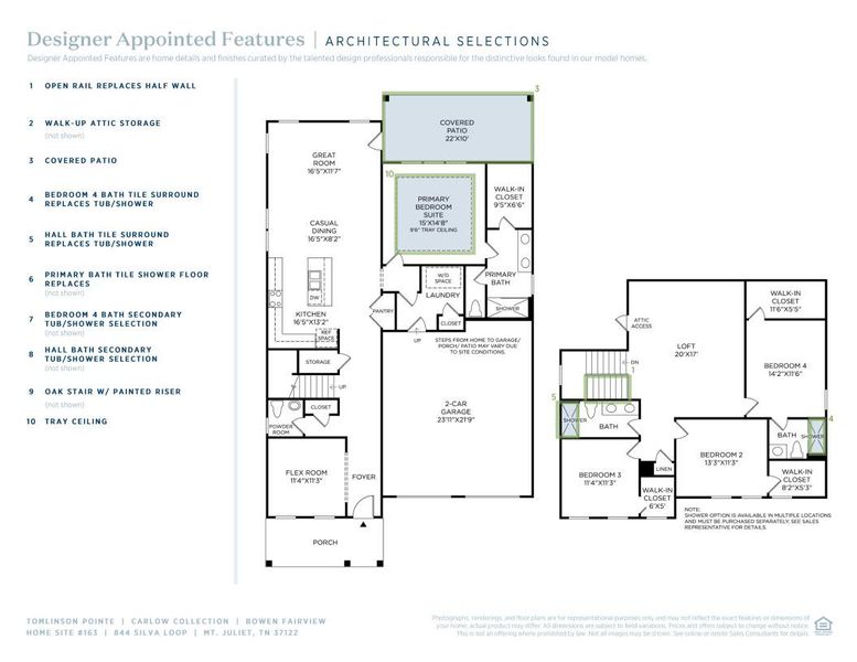 2D floor plan layout of this home in Tomlinson Pointe, Mount Juliet, TN (Image 4). 2D floor plan layout of this home in Tomlinson Pointe, Mount Juliet, TN (Image 4).