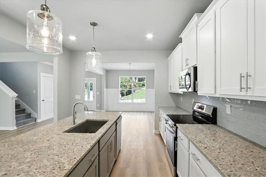 Furnished interior view inside a new home in Traditions of Braselton, Jefferson (Image 17).