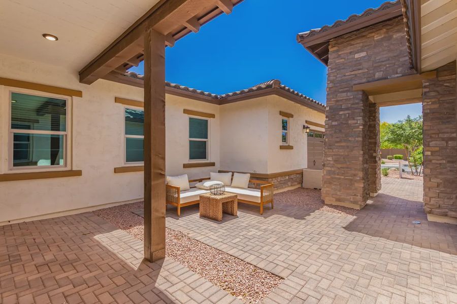 Representative exterior details of a home built from the Evora by Elliott Homes in Bellero Estates, Queen Creek (Image 4).
