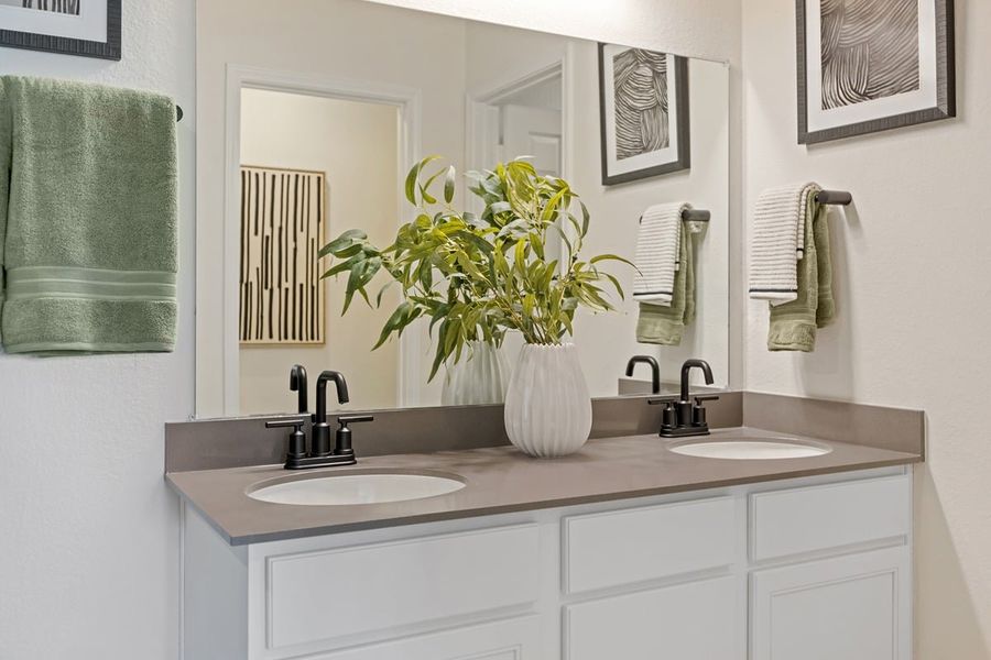 Dual-sink vanity at bath 2 Dual-sink vanity at bath 2