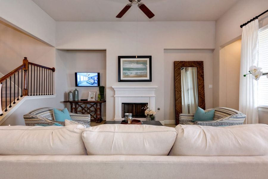 Representative furnished interior of a home built from the Oaks 2985 by Brohn Homes in Oaks at San Gabriel, Georgetown (Image 4).