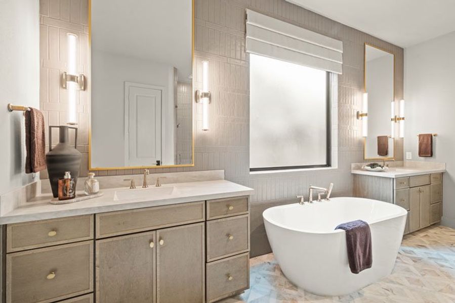 Furnished interior view inside a new home in Bridgeland 45', 50', 70', Cypress (Image 16).