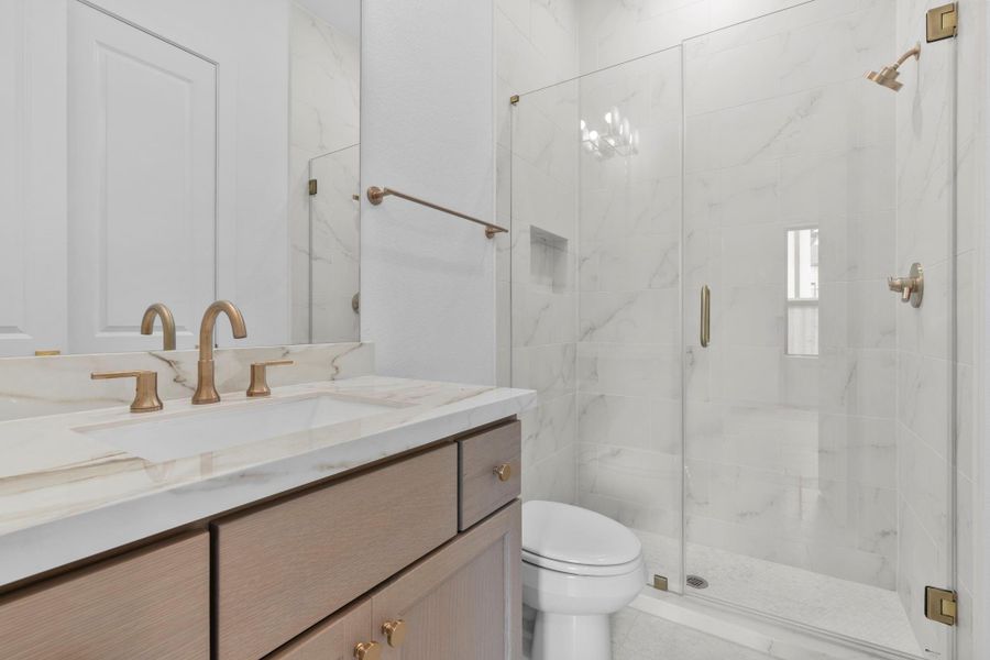 Well designed secondary bath. Representative image.