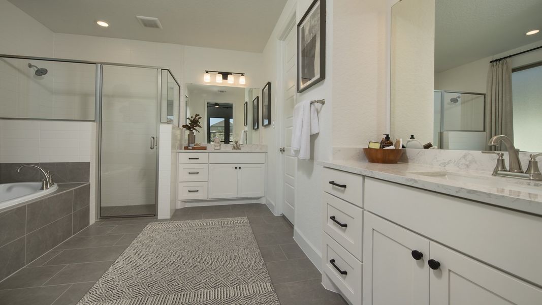 Furnished interior view inside a new home in Briggs Ranch, San Antonio (Image 40).