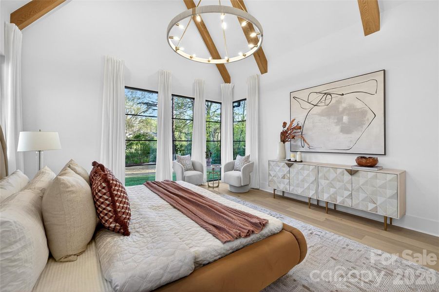 Primary Bedroom with Vaulted Ceilings