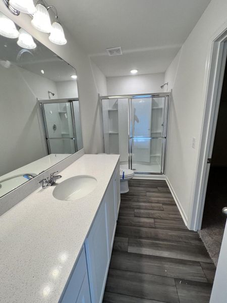 Furnished interior view inside a new home in Crossing at Givhans, Ridgeville (Image 3).