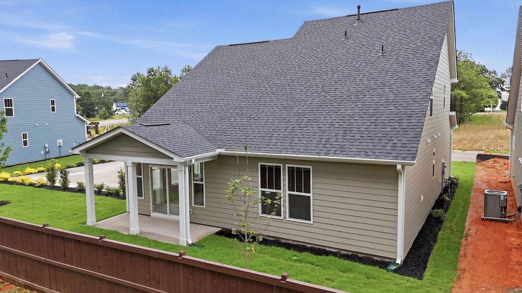 Exterior details and patio area of a home in Barton Hollow Single Family Homes, Fountain Inn (Image 4).