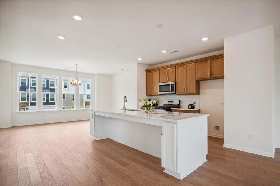 Furnished interior view inside a new home in The Parc Townes at Wendell, Wendell (Image 15). Furnished interior view inside a new home in The Parc Townes at Wendell, Wendell (Image 15).