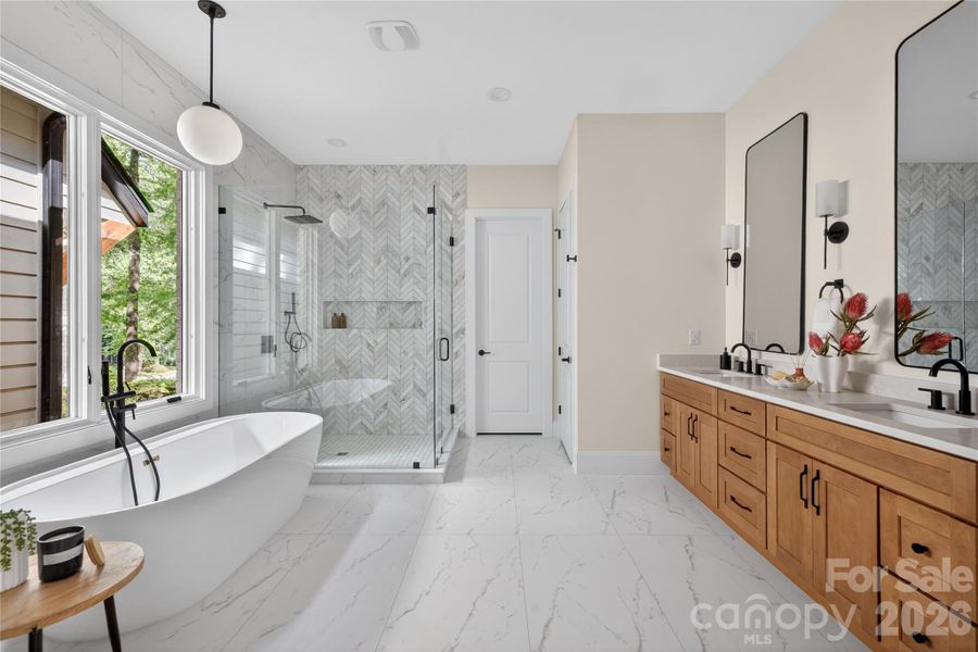Furnished interior view inside a new home in , Charlotte (Image 18).