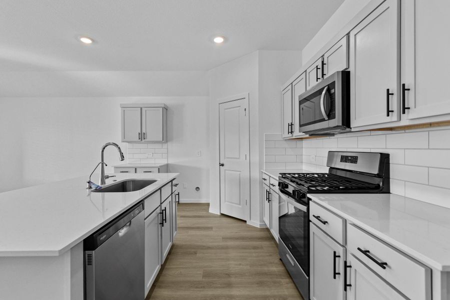 Furnished interior view inside a new home in Harrington Trails at The Canopies, Splendora (Image 7).