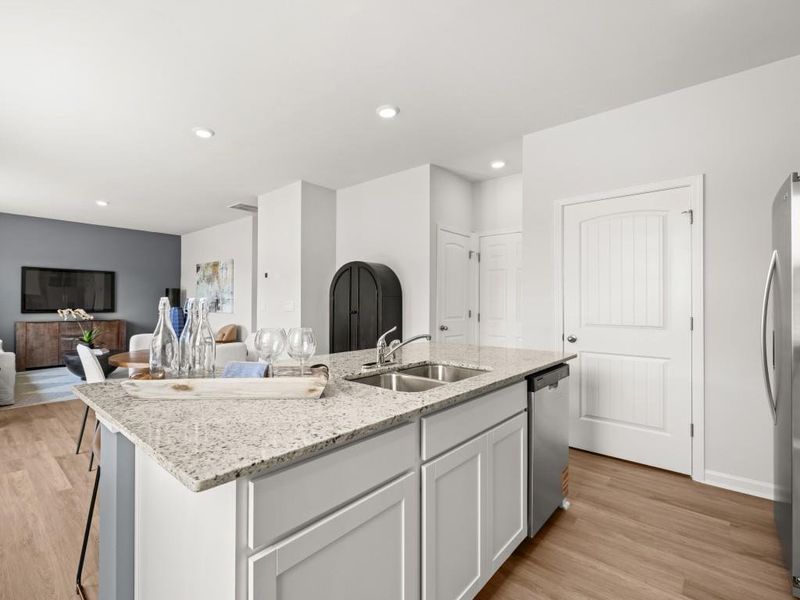 Furnished interior view inside a new home in Oaks at Cedar Grove, Fairburn (Image 26).