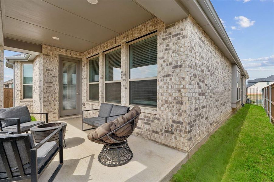 Exterior details and patio area of a home in Cottages of Celina, Celina (Image 23). Exterior details and patio area of a home in Cottages of Celina, Celina (Image 23).
