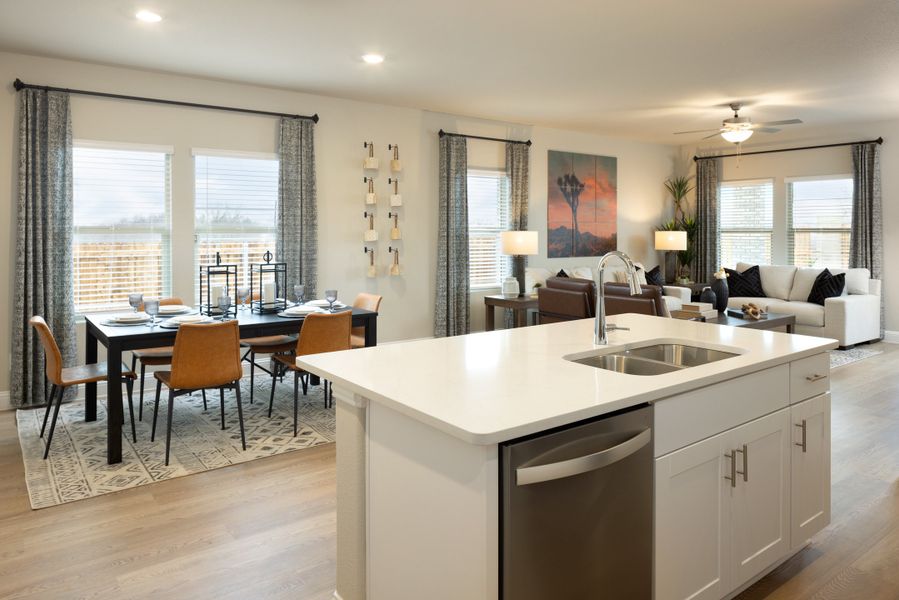 The dining room is conveniently located off of the kitchen. The dining room is conveniently located off of the kitchen.