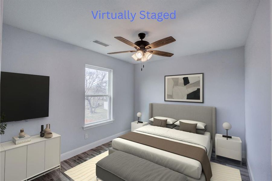 Virtually Staged Secondary Bedroom