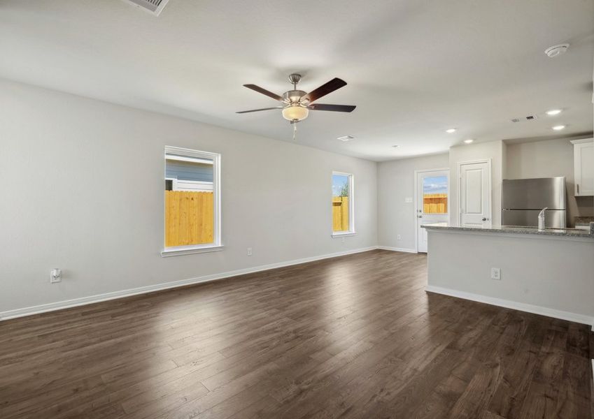 Kitchen that overlooks the family room Kitchen that overlooks the family room
