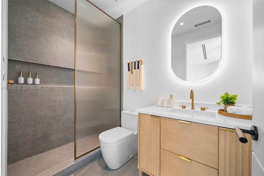 Furnished interior view inside a new home in , Miami (Image 53).