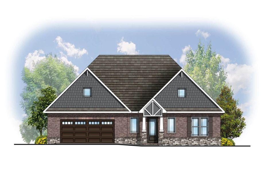Representative rendering of the exterior for the Laurel I by Cook Bros. Homes (Image 5).