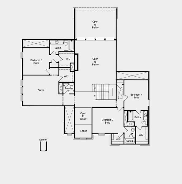 2D floor plan layout for the Kingston by Taylor Morrison in The Ranch at Uptown Celina 70s, Celina, TX (Image 4). 2D floor plan layout for the Kingston by Taylor Morrison in The Ranch at Uptown Celina 70s, Celina, TX (Image 4).