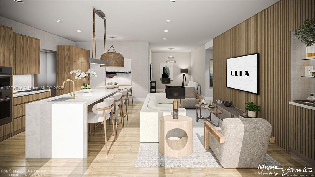 Furnished interior view inside a new home in , Miami Beach (Image 5).