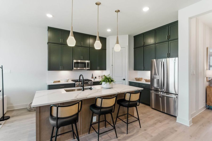 Furnished interior view inside a new home in Prominence – Now Selling, San Antonio (Image 6). Furnished interior view inside a new home in Prominence – Now Selling, San Antonio (Image 6).