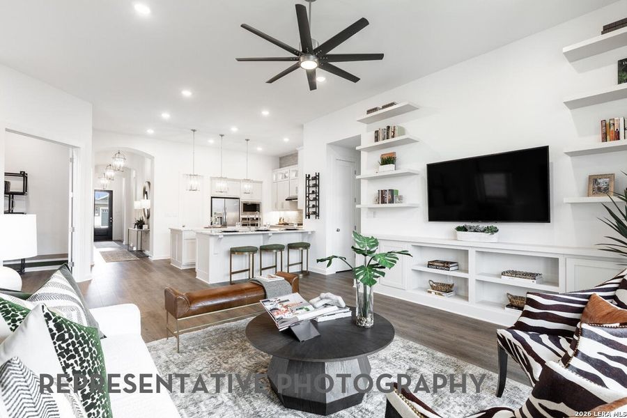 Furnished interior view inside a new home in The Ranches at Creekside, Boerne (Image 37).